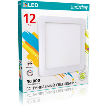 Встраиваемый светильник Smartbuy LED DL Square-12w/6500K/IP20 (SBL-DLSq-12-65K)/40 - Светильники - Для общественных зданий - . Магазин оборудования для автономного и резервного электропитания Ekosolar.ru в Хабаровске